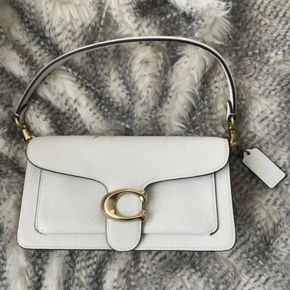 Coach White Leather Shoulder Bag